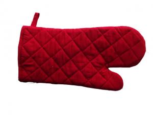 China Common Solid Cheap Wholesale Oven Mitt Kitchen Potholder Quilted Kitchen Glove Red wholesale