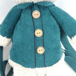 China PP Cotton Blue Plush Toy Backpack 29cm Teddy Bear Backpack Eco Friendly wholesale