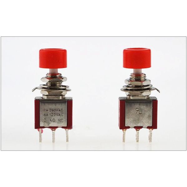 DS612 Mini Momentary 3 Pin Waterproof Push Button Switch AC 250V 2A/120V 5A