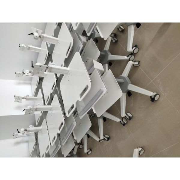 Adjustable Height Desk Computer Workstation Trolley Integrated moving trolley