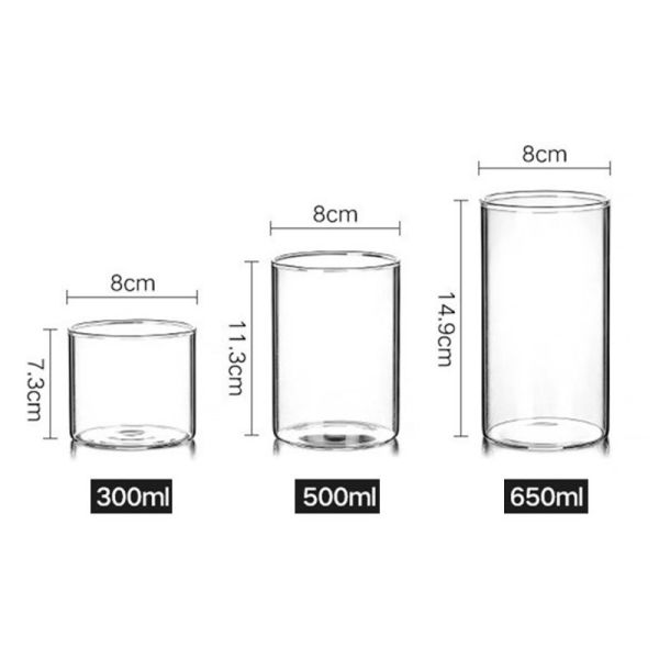 Cloth Cover Sealed Borosilicate Glass Storage Jars