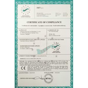 Shanghai Huanxuan Food Machinery Co., Ltd. Certifications
