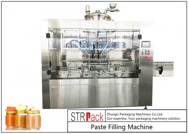 Quality Automatic Linear Baby Food Paste Filling Machine With Servo Driven Pump for sale