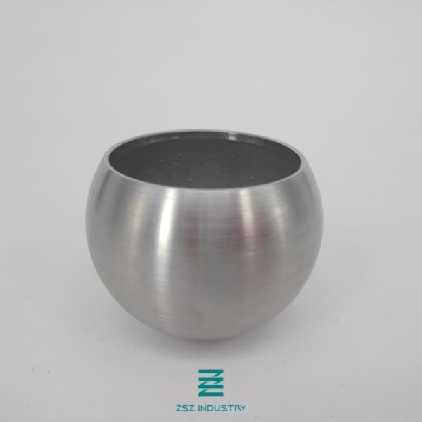 Dome Ball Shape Satin Polish Handrail End Caps 42.4mm Railing High Precision