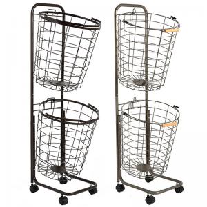 China H1060mm Dirty Clothes Laundry Basket , Anti Corrosion Metal Wire Laundry Basket wholesale