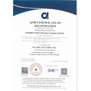 sungallon plastic (heyuan) company limited Certifications
