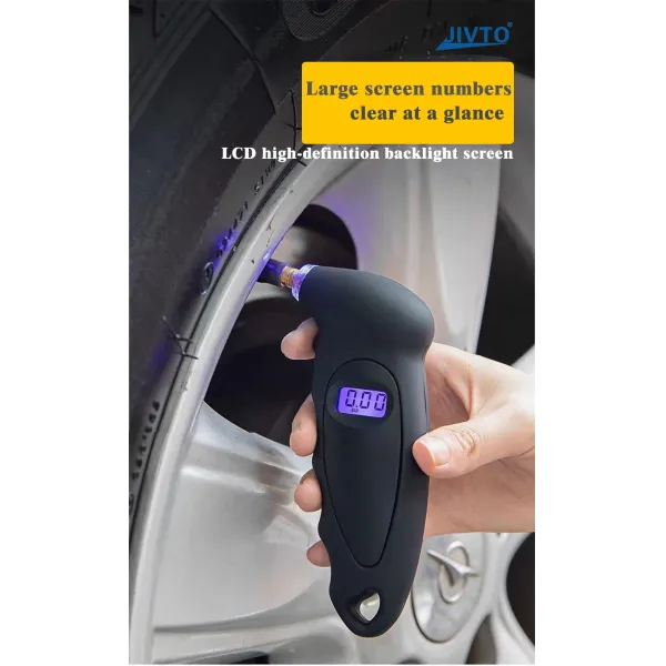 New Digital Tire Pressure Gauge Backlight LCD Tyre Air Monitoring Meter 150PSI High Precision Handheld Tester Tool