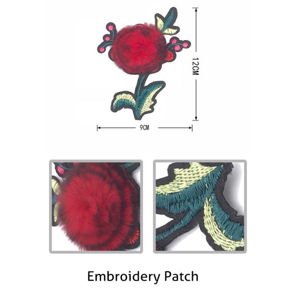 Craft Fine Embroidery Designs Patches / Rabbit Wool Embroidery Thread Patch