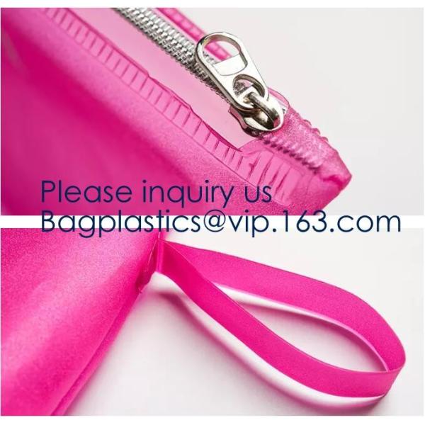 Custom Screen Printing Clear EVA Zip lockk Bags Portable Travel MakeupToiletry Cosmetic Bag Packing Pouch, BAGEASE PACK