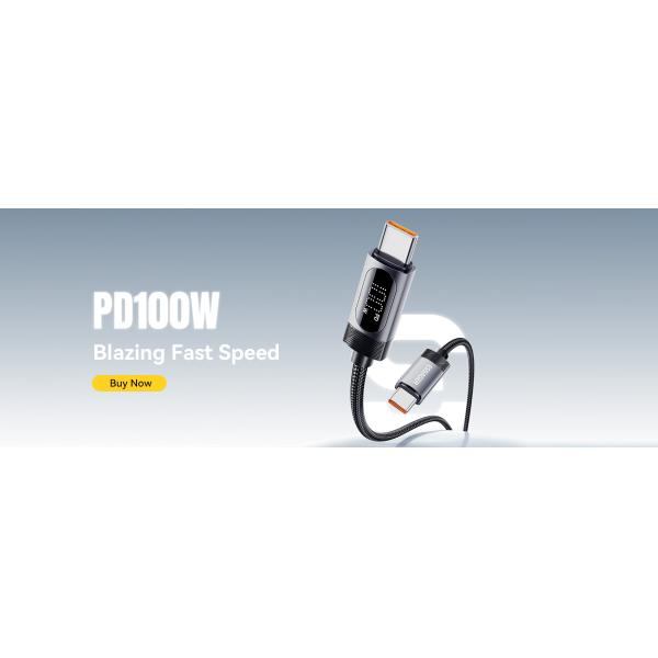 ESSAGER ES-X64 Series 60W 100W LED Display USB Type C Charging Cable