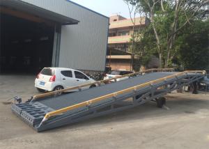 China 2000mm Width Container Mobile Yard Ramp 10 Ton / 15 Ton Light Grey Color wholesale