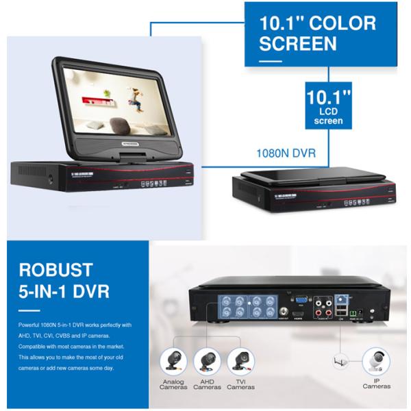 8ch Dvr Recorder For Security Camera , Hd Dvr Video Recorder Support ONVIF