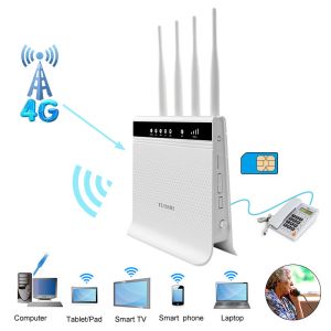 China RJ11 Port 4G LTE Volte Router Sim Card Slot Unlocked Mobile Wifi Router wholesale