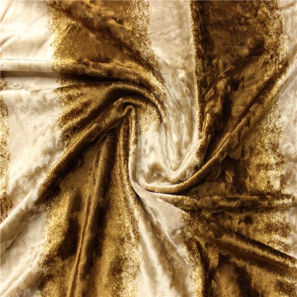 Professional Warm Crushed Velvet Fabric Customized Width For Curtain
