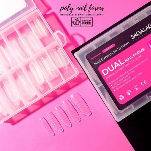 Buy cheap Soft Gel Nail Tips SAGALAGA Custom Label Dual Form Tips for Nail Builder from wholesalers