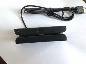 China Black Magnetic Card Reader POS Magstripe Credit Card Reader 3Track USB Hi&Lo Co wholesale