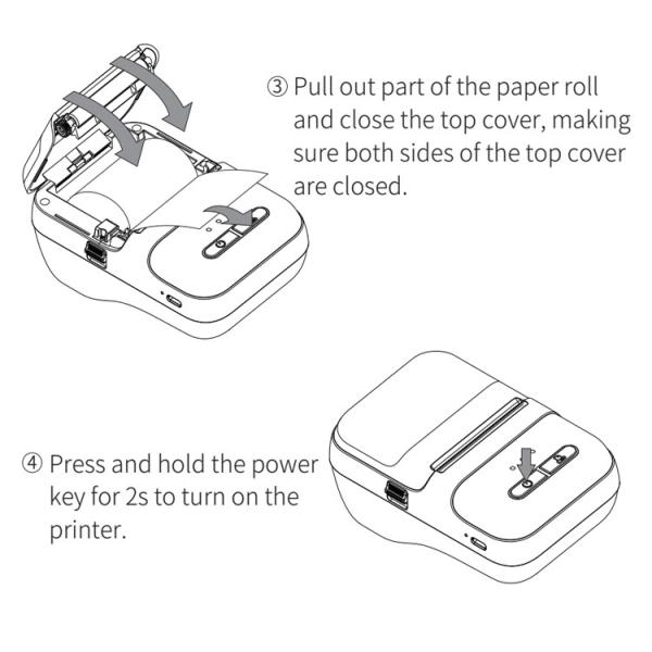 2 Inch 58mm Bluetooth Handheld Wireless Thermal Label Printer Royal Mail