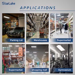 4ft 400W LED Linear Highbay Light Indoor Fixture With 3CCT / 3Power Adjustable