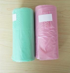 China 12 Micron 30L T Shirt Plastic Garbage Bags HDPE Material Blue Colour 460 * 560mm on sale