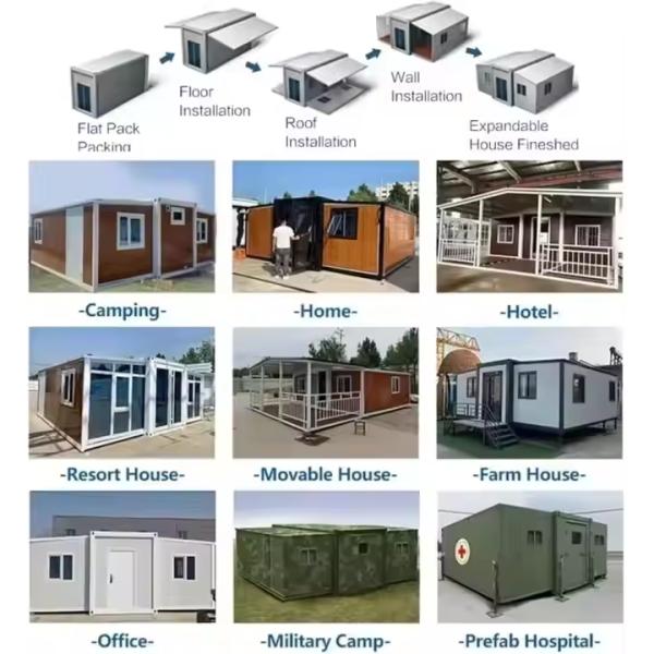 Galvanized Steel Modular Prefabricated Expandable Container Homes For Schools Offices
