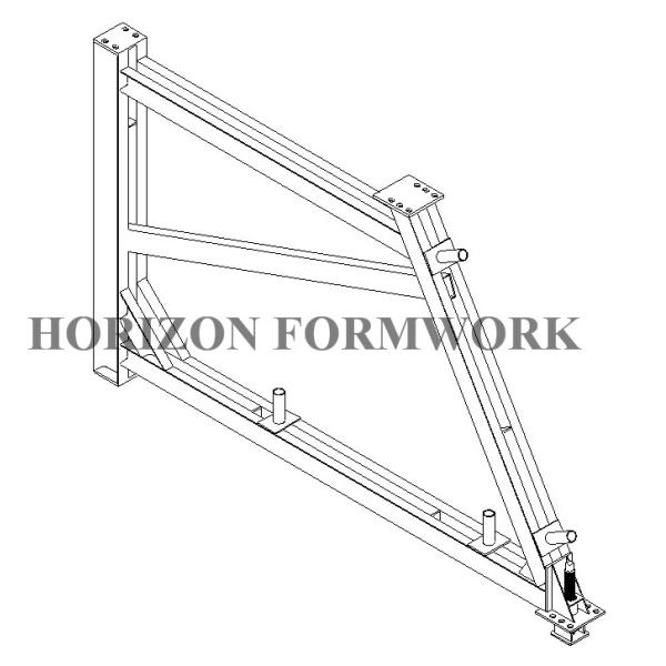 8.9m Height Single Sided Concrete Wall Forms Q235 Steel Channel OEM Available