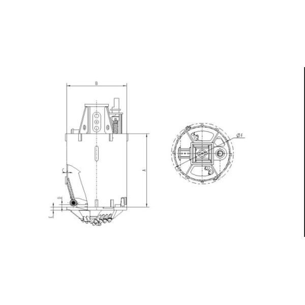 Double bottom and double cut drill bucket with bullet teeth