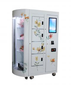 China Rose Fresh Flower Self Service Vending Machine with Remote Control Transparent Window Showing Cooling System wholesale