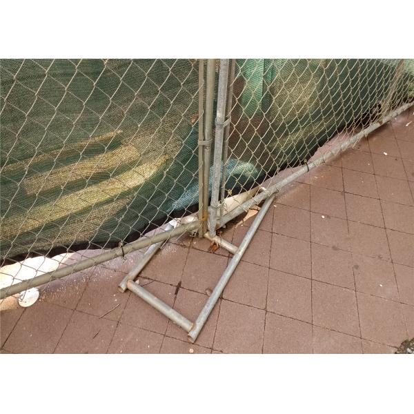 Silver 8ft X 12ft Chain Link Construction Fence ASTM A392-06 Standar