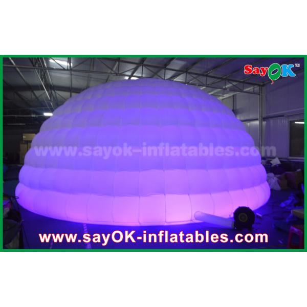 Inflatable Lawn Tent 210D Oxford Cloth Inflatable Igloo Air Tent Round Dome Tent With LED Light