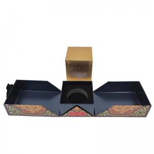 China Kraft Packaging Cardboard Paper Box Recyclable With Gold Foil on sale