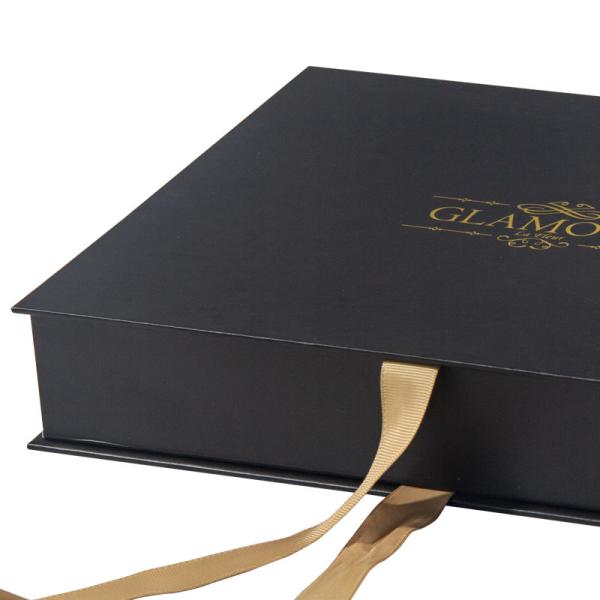 Magnetic Folding Paper Gift Boxes Luxury CMYK Leatherette Cardboard