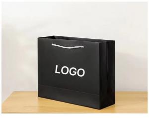 China OEM Luxury Black Paper Jewelry Gift Bags 12x16x7cm To 29x22x9cm wholesale