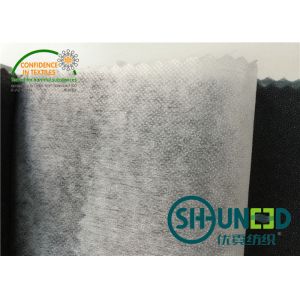 100% Polyester Base Cloth Non Woven Interlining Black For Garment