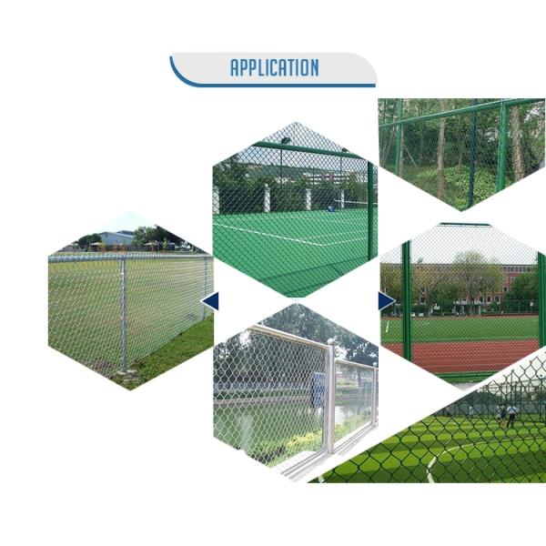 6 Foot Chain Link Security Fence 50x50mm For Agriculture Field Durable