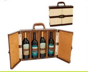 China Cheap 4 slots wine packaging wine box wooden wine boxes for sale on sale