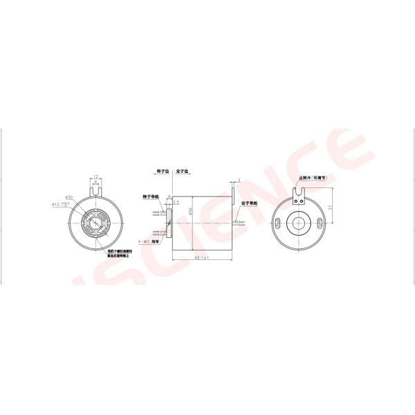 2 Circuit Shielded Through Bore Slip Rings 380V For Marine / Subsea Equipment