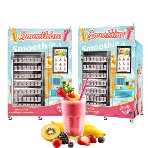 China Cooling System Compressor Smoothie Vending Machine with Stainless Steel Material and Convenient Credit Card Payment wholesale