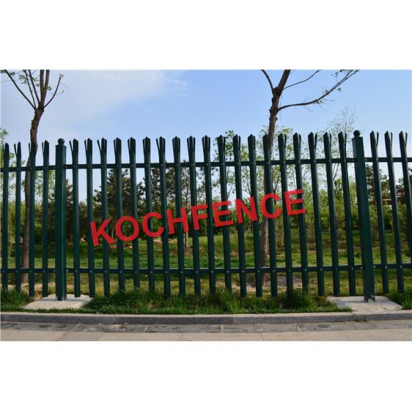 Commercial Steel Palisade Fencing D Section / W Section Type Versatile Design