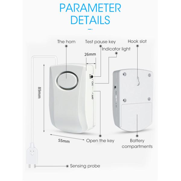 FCC Certificate Smart Home Water Leak Detector , Tuya Water Leak Sensor