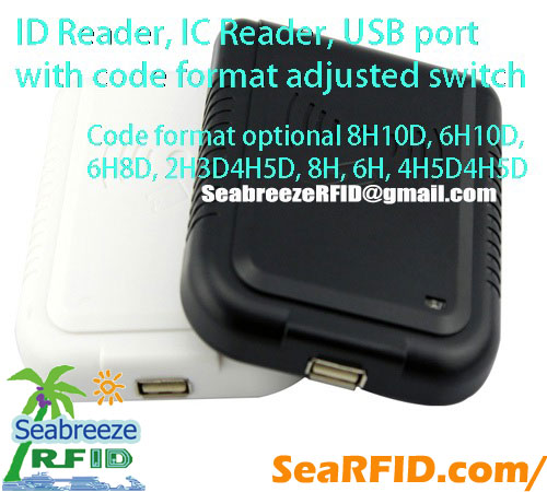 ID Reader, IC Reader, USB port, with code format adjusted switch