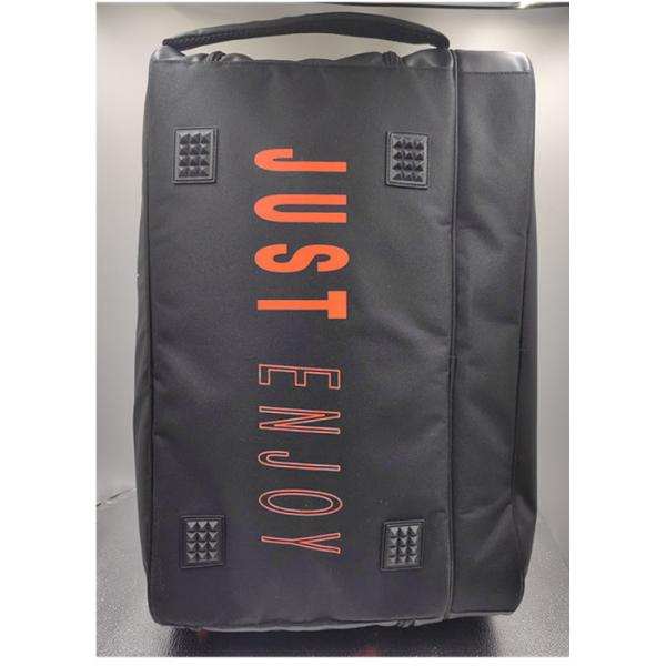 Large Capacity Sports Padel Racket Bag , Black Tennis Racket Bag With Shoe Compartment