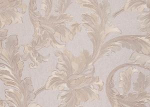 China Grey Removable Embossed Floral Pattern Country Bathroom Wallpaper / Wall Coverings wholesale