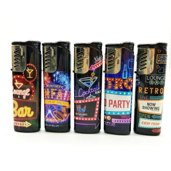 Blue Flame Cigarette Lighter Custom Lighter Metal Windproof Straight Watch Lighter