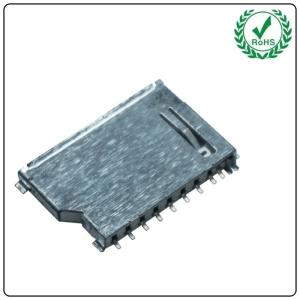 China 2.5mm Pitch 2.8H 9pin SD Memory Card PCB SMT Type Connector Push Pull Type wholesale
