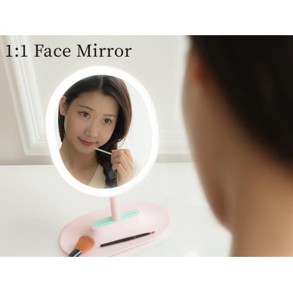 1000mAh Justtide 19*30cm 1x 5x 90° Rotation LED Magnifying Mirror