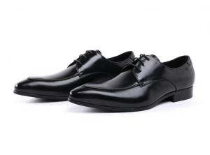 China Embossing Design Patent Leather Black Dress Shoes , Lace Up Dress Shoes wholesale