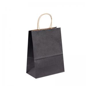 China Custom Kraft Paper Shopping Bag Recycled White Black Brown Kraft Paper Bags With Handle wholesale