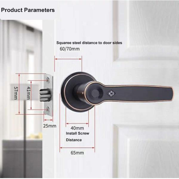 Security Fingerprint Scanner Smart Pin Key Keyless Door Handle Locks