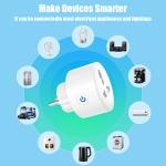 Tuya Wifi Smart Socket Remote Voice Control Plug With Scheduling And Automation