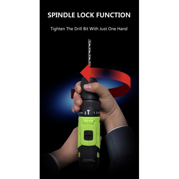 1500/Min 13mm Chuck 42Nm 21V Cordless Impact Drill,This battery can support you to work continuously.